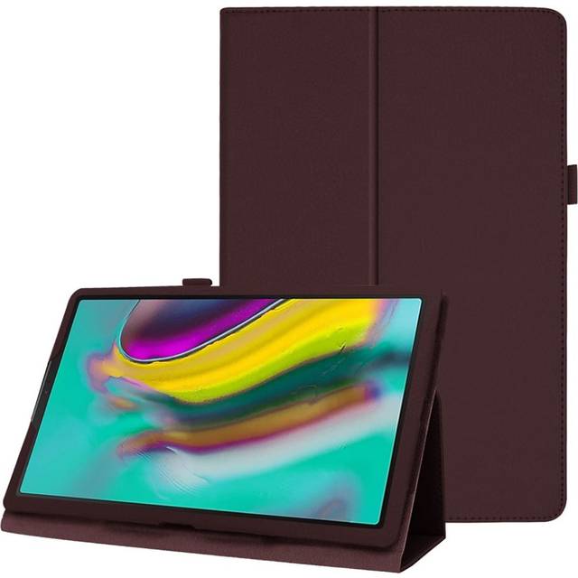 Samsung Galaxy Tab A 10.1 (2019) litchi läderfodral - Kaffe