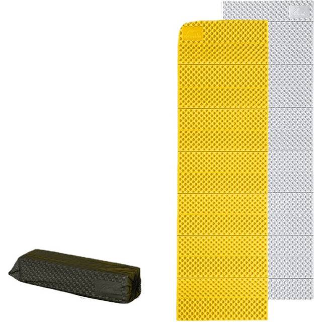 (Yellow) Upgraded 2.5cm Thicken Aluminum Membrane Foldable Camping Moisture-Proof Pad Egg Created IXPE Foam Mattress mat