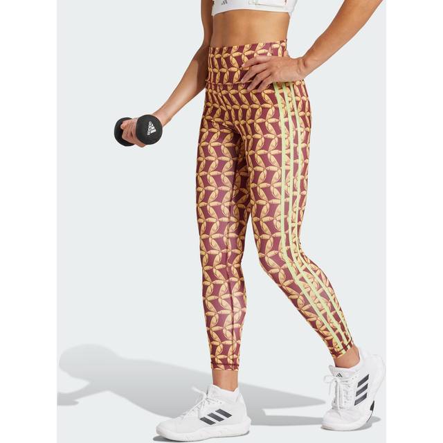 adidas x FARM Rio 7/8 Leggings - Semi Spark / Shadow Red