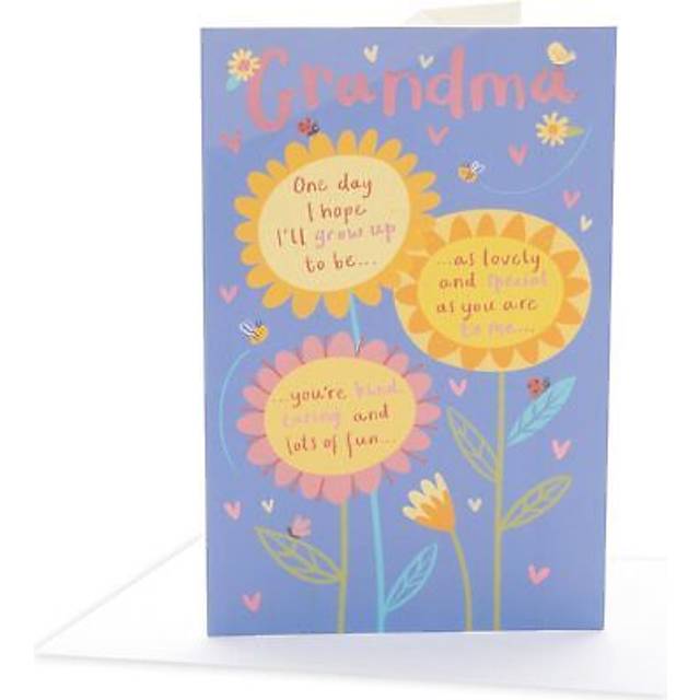 Flowers with poem design grandma birthday card