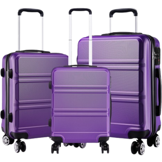 Grey Cabin Size Hard Shell Suitcase Hand Luggage&Travel Pillow