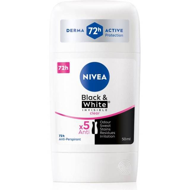 Nivea Black and White Invisible Clear Anti-Perspirant Stick 50ml