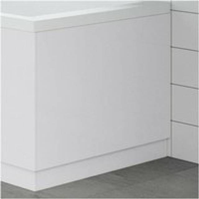 Modern Bathroom 800mm End Bath Panel 18mm MDF White Gloss Wooden Plinth Easy Cut
