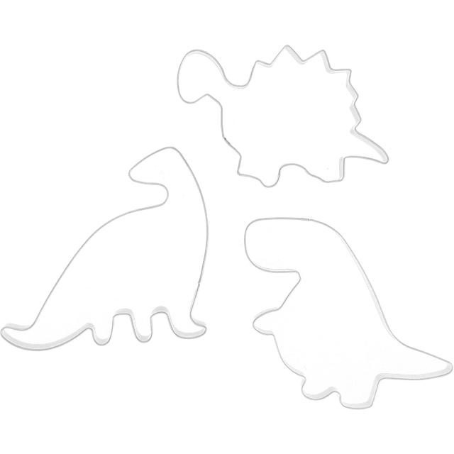 Nordwik Nordwik gingerbread cutter dinosaur 3 piece set Stainless steel