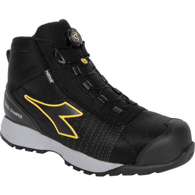 Diadora Utility Glove MDS MTX Mid S3S, safety boots unisex , color: Black/Yellow , size: 38 EU
