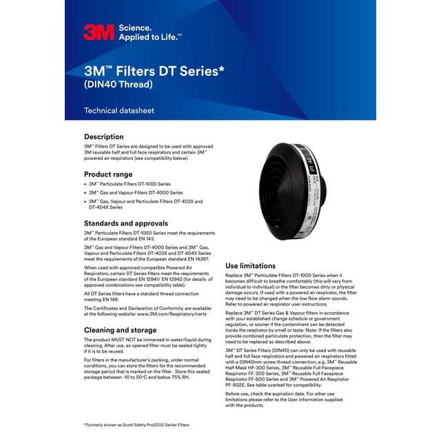 3M DT-4031E CF22 A2P3 R D Filter