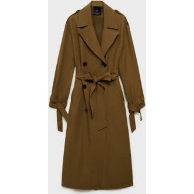 Mango Adelaida Oversized Long Belted Lyocell Trench Coat