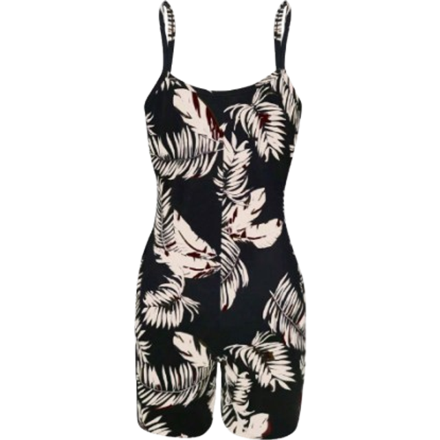 VaVaBold Women&#39;s Casual Plant Printed Strap Jumpsuit