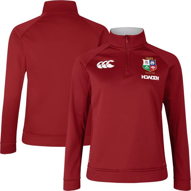 British & Irish Lions 1/4 Zip Fleece - Red - Womens