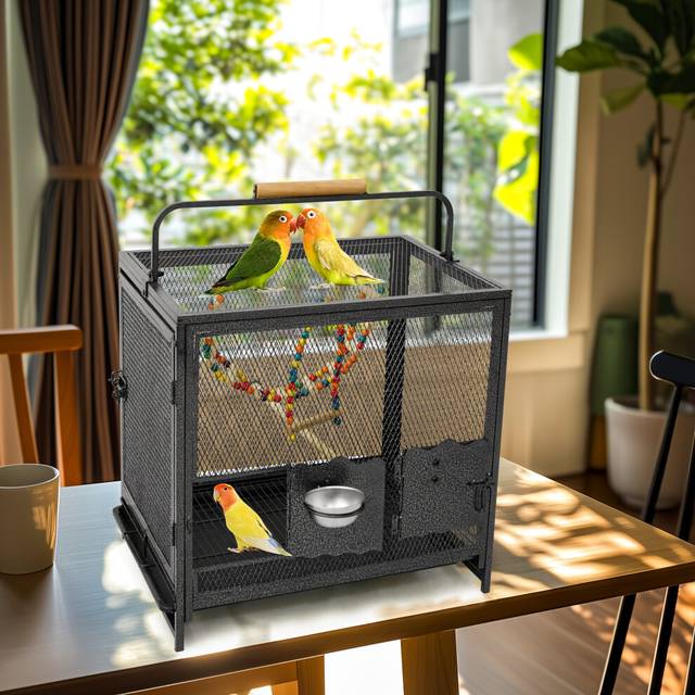 Metal Flight Bird Cage Playpen Cage with Hammock Swing Toy