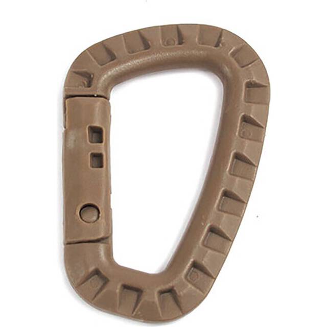 (a-Khaki) Webbing Lock Grimlock Attach quickdraw Buckle Snap Shackle Carabiner Clip Mountain Molle Camp Hike Backpack climb Outdoor