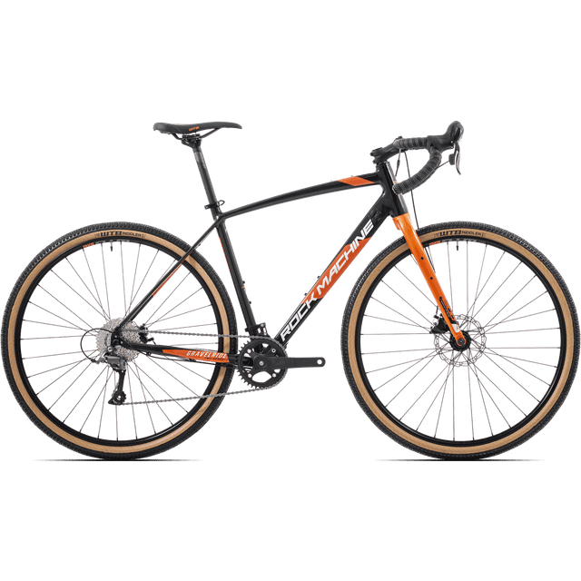 Gravelbike Rock Machine Gravelride 200 Svart/Silver/Orange L 2023