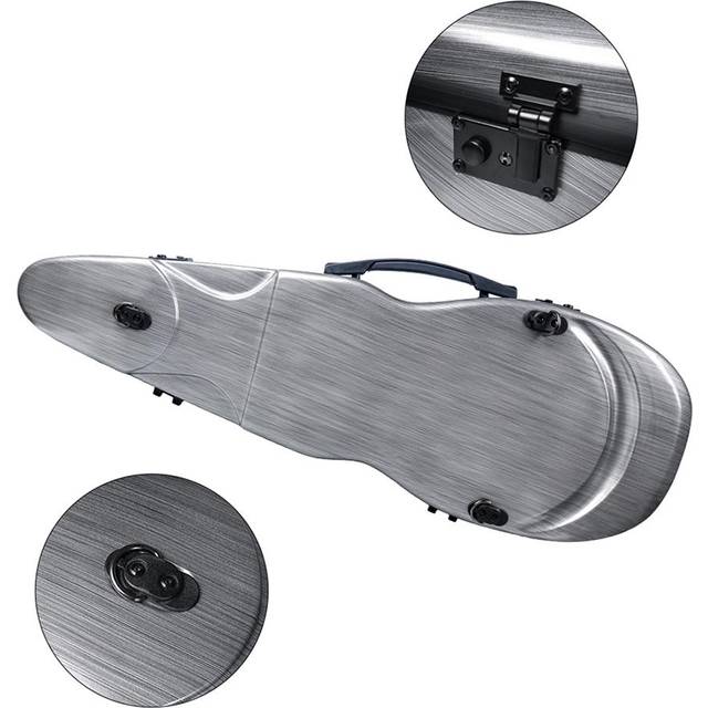 4/4 Full Size Portable Carbon Fiber Violin Case Bullet Shape Lightweight Hardshell Storage Bag Box pink