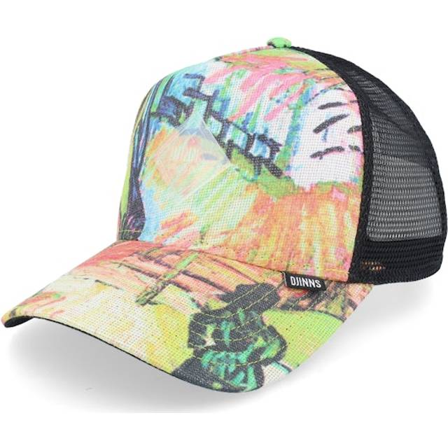 Djinns - Multi trucker Keps - Painting Multi A-Frame/Black Trucker @ Hatstore