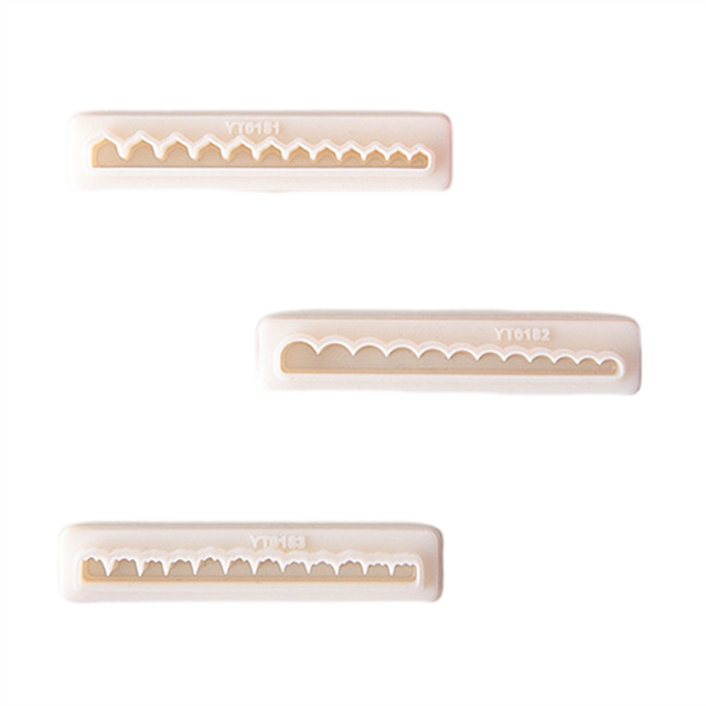 3pcs Flower Strip Cutters Polymer Clay Cutter for Jewelry Earrings Cake Cupcake Decorations