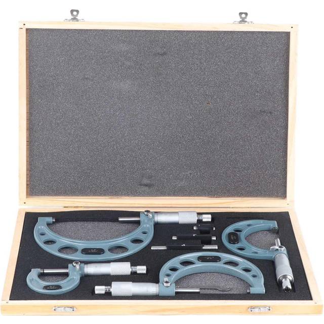 4Pcs 0?4in Imperial Micrometer Outside Diameter High Accuracy Measurement Tool with Wrench