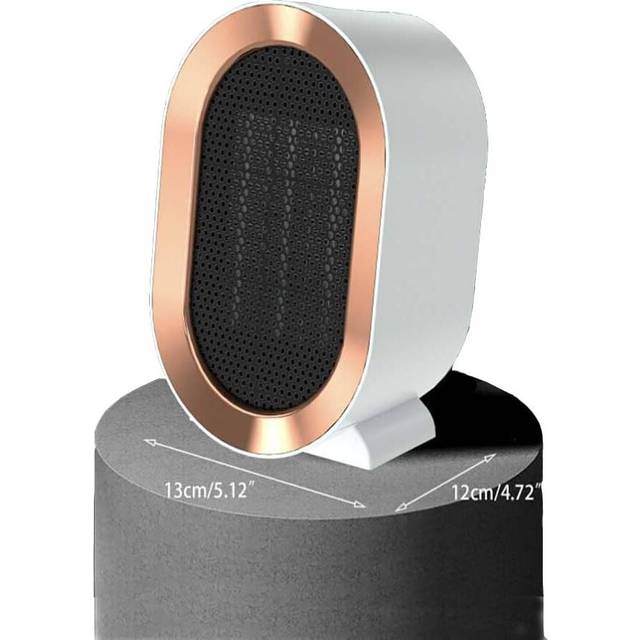 (White) Electric Space Heater - 1200W Energy-Efficient Heater for Indoor Use. This two-speed portable heater fan is perfect for offices