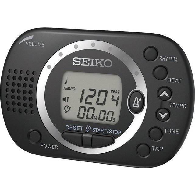 SEIKO Digital Metronome Black DM110B with music stand installation slit