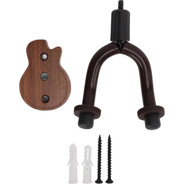 Guitar Wall Hanger Black Walnut Wall Mount Bracket Holder for Acoustic Electric Bass Guitar Ukulele