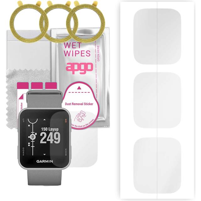 3x apgo Hydrogel Screen Protector for Garmin Approach S10, Hydrogel Film, with positioning layer easy installation