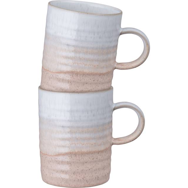 Kiln Coral Set of 2 Ridged Mugs