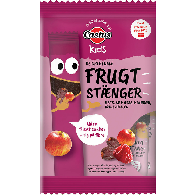 Castus Fruktstång Äpple & Hallon 5x20 g