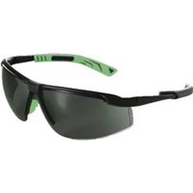 Univet - 5 x 8 Green Lens Gun Metal/Green Frame Safety Glasses