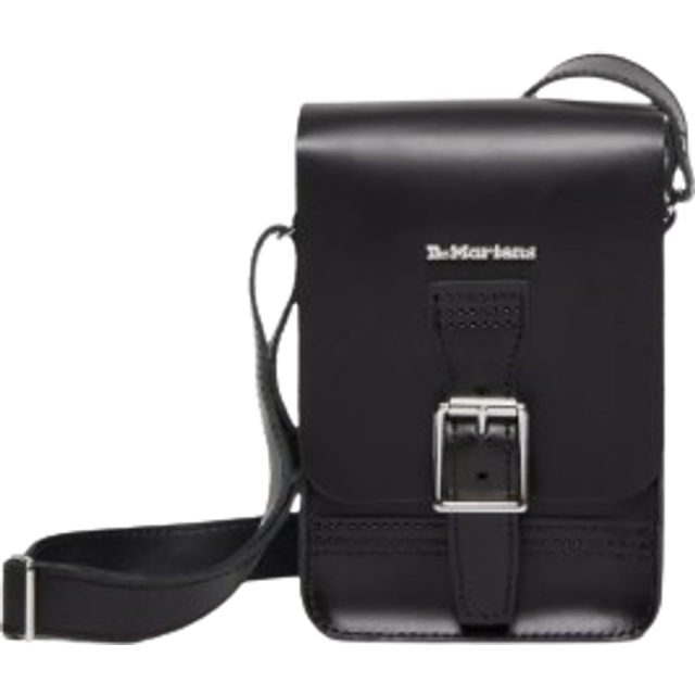 Crossbody Reporter Bag in Smooth Leather - Black - ONE SIZE