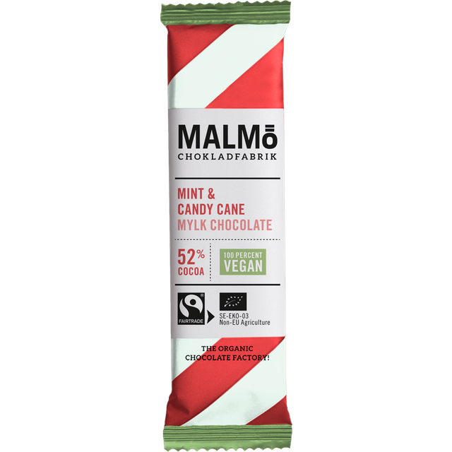 Malmö Chokladfabrik MalmöbarMint & Candy Cane 52% 25 g