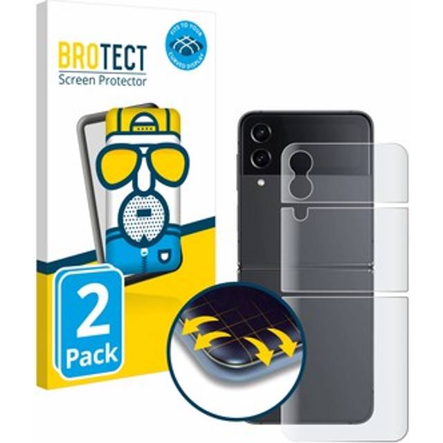 2x full cover for samsung galaxy z flip 4 (back) matte screen protector curved