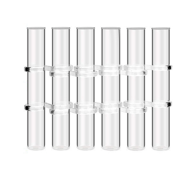 LLhappy 8Pcs Hinged Flower Vase Clear Glass Test Tube Hanging Holder for Home Decor, S