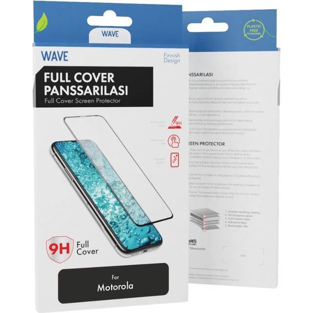 Wave Full Cover pansarglas, Motorola Moto G54 5G, svart ram