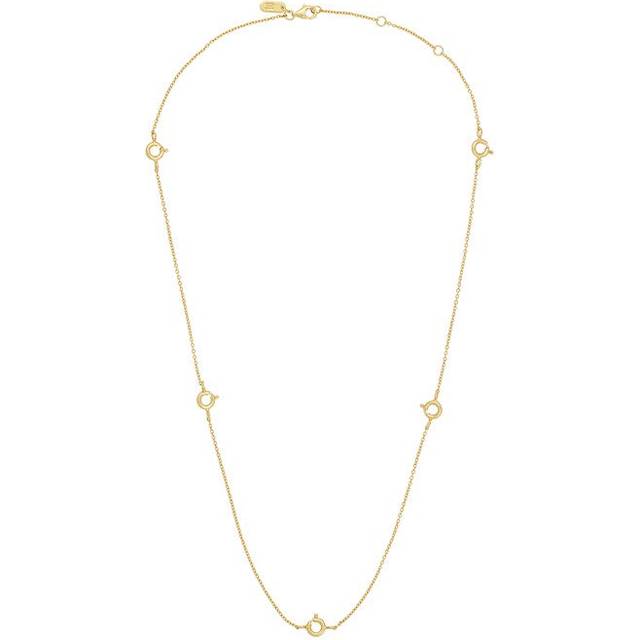 Design Letters Ruth Anchor Charm Lock Necklace - Gold Plated