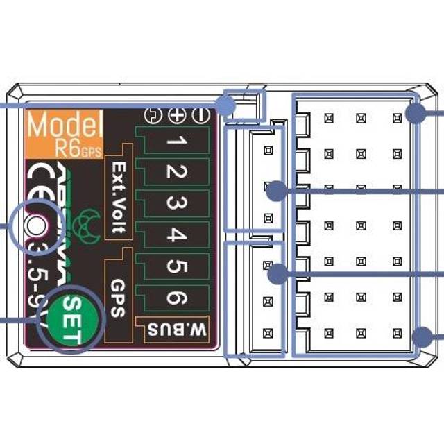 Absima 6-Kanals Modtager R6GPS