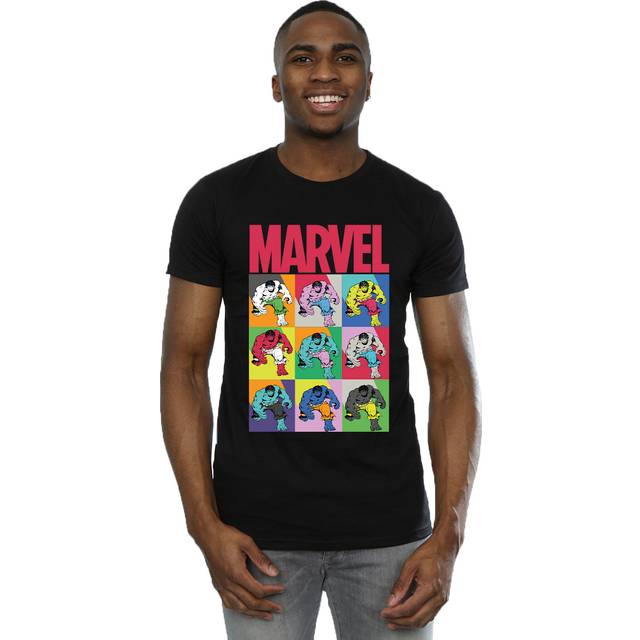(XL, White) Marvel Mens Hulk Pop Art T-Shirt