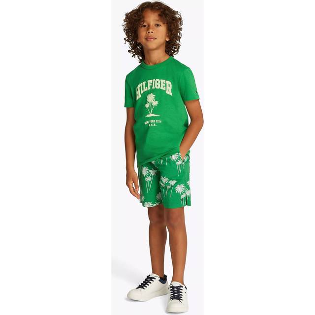 Tommy Hilfiger Kids' Hilfiger Palm T-Shirt, Radiant Green