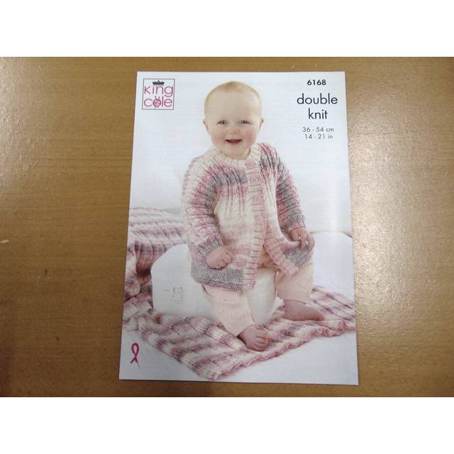 Hooded Jacket, Top, Matinee Coat and Blanket in King Cole Cutie Pie DK (6168)