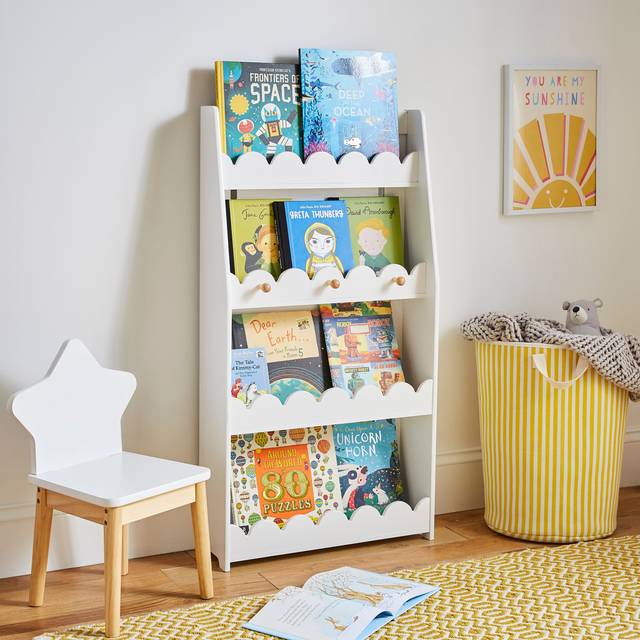 Kids Josie Scallop Bookcase - White