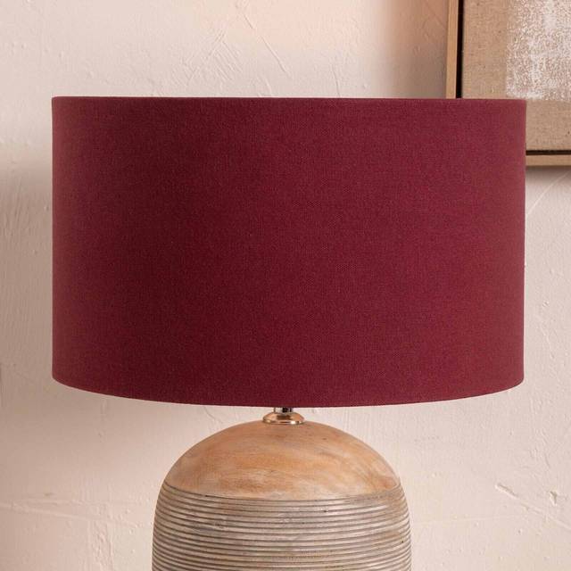 Burgundy Cylinder Lampshade for Table Lamps and Floor Lamps - Red - 14 inches