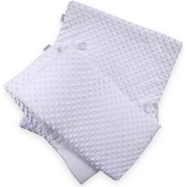 Clair de Lune Dimple Crib/Cradle Quilt & Bumper Bedding Set - White, White