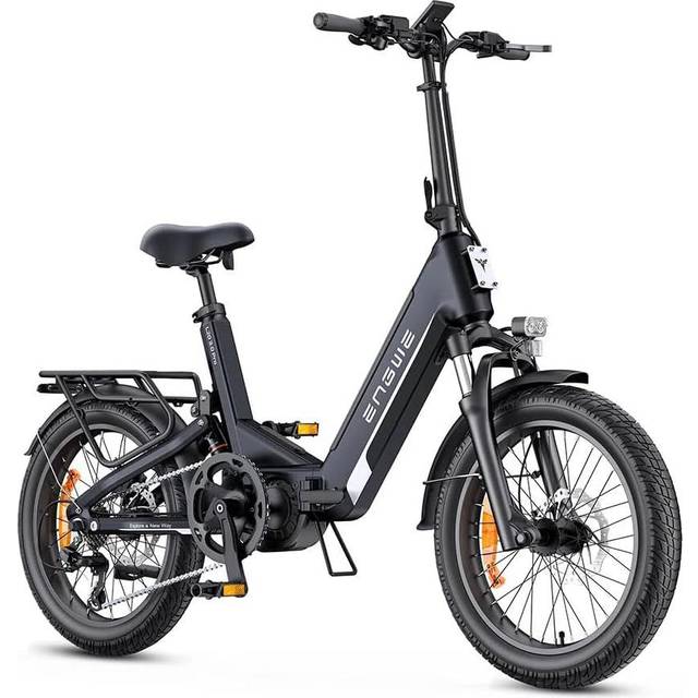 ENGWE L20 3.0 Pro Folding E-Bike 20'' 250W 100Nm Mid-drive Motor Electric Bicycle with 48 V 15 Ah Battery svart