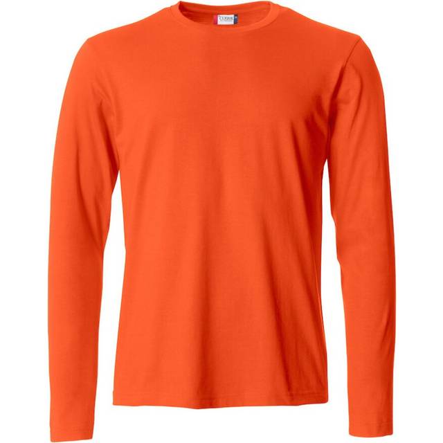 (S, Blood Orange) Clique Mens Basic Long-Sleeved T-Shirt