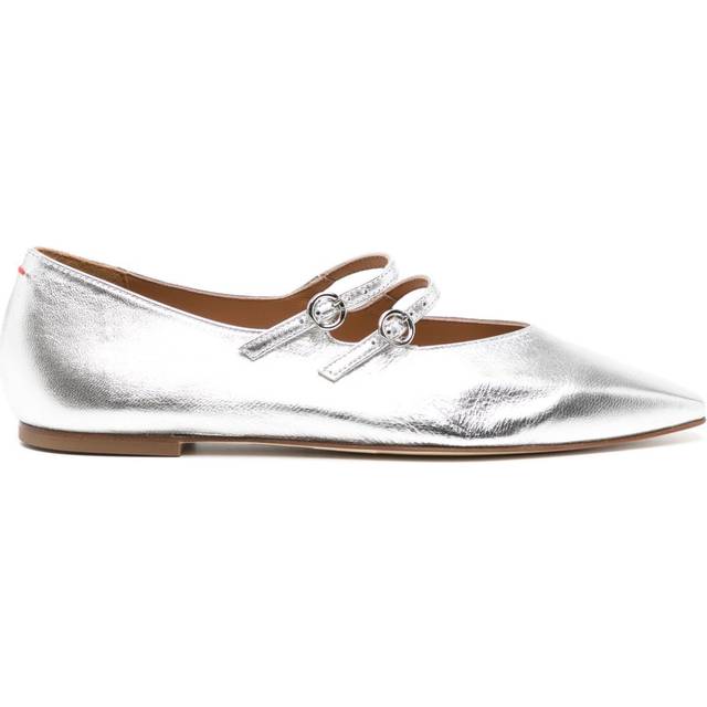 Aeyde - Franny ballerina shoes - women - Leather/Leather/Leather - 38 - Silver