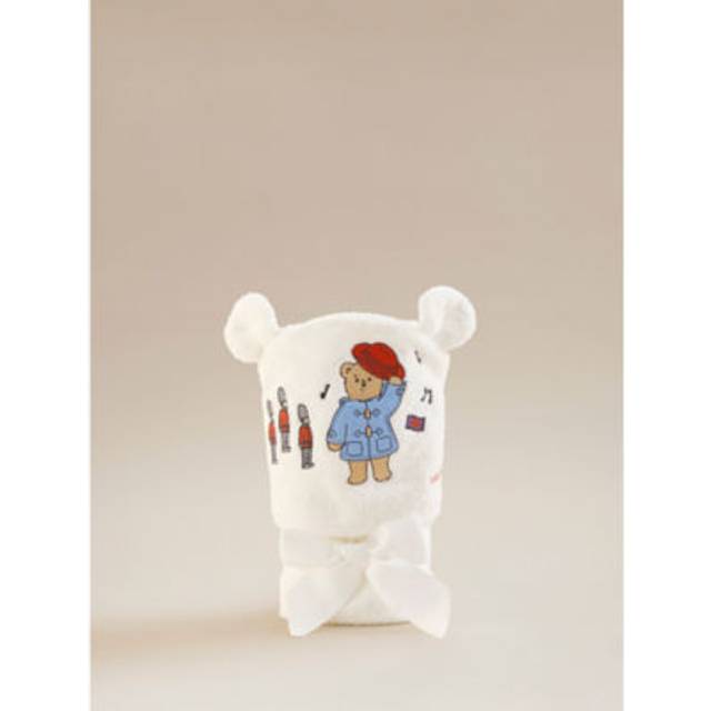 George Home Paddington Bear Blue & White Hooded Cotton Towel