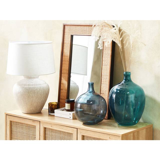 Boxborough Glass Table Vase - Turquoise (39cm H x 29cm W x 29cm D)