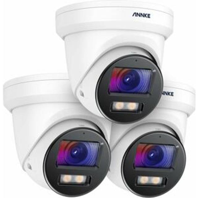 3pcs NC800 4K Ultra hd 8MP Outdoor PoE ip Security Camera, Color Night Vision,IP67 Waterproof Remote Access - Annke