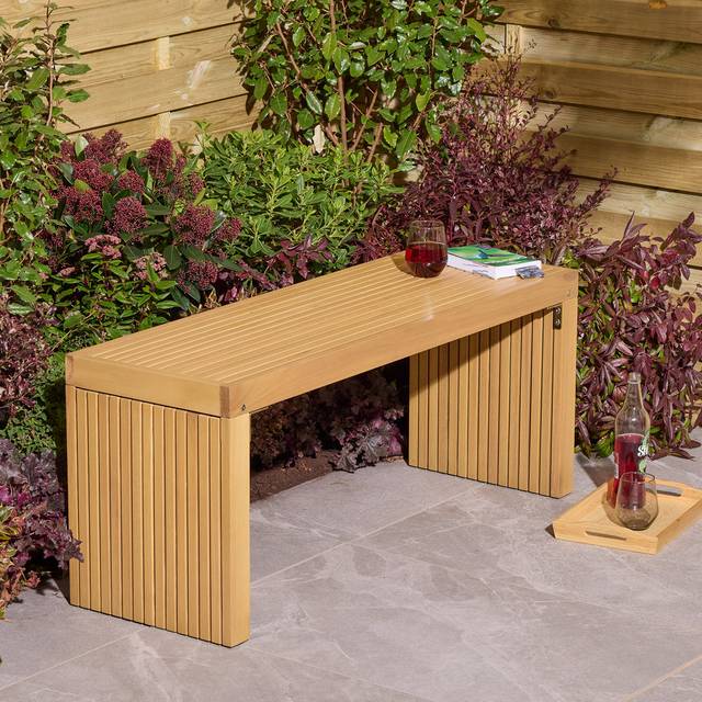 Rowlinson Kyoto 2 Seat Bench, Brown