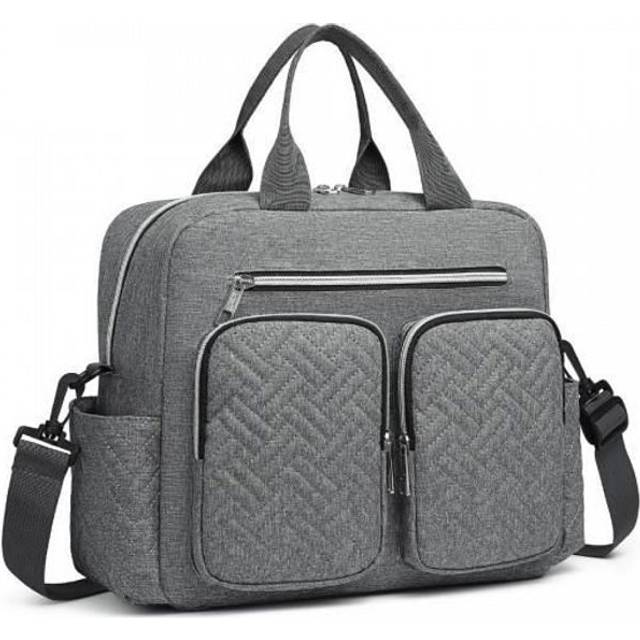 Water-Resistant Large Changing Tote Bag, Grey