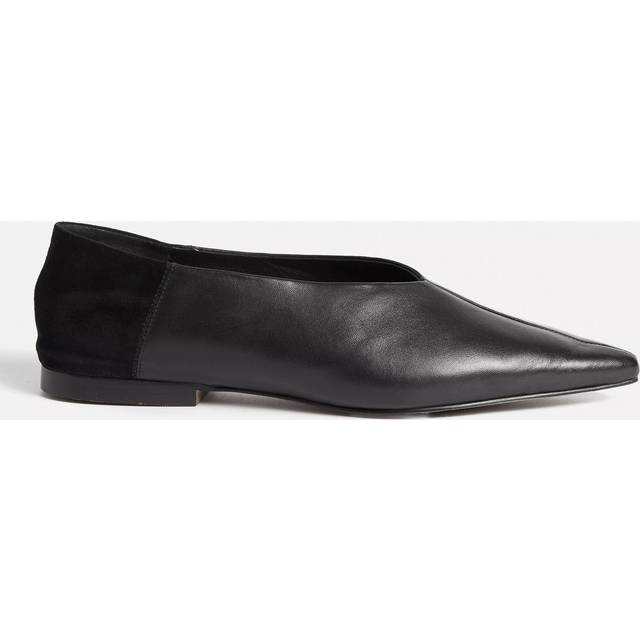 Jigsaw Linnie Pointed Toe Flat Leather Pumps