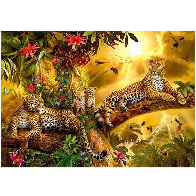 5D Diamond Cross Stitch Wall Art Animal Paradise Embroidery Sale Painting Home Decoration 20X30CM